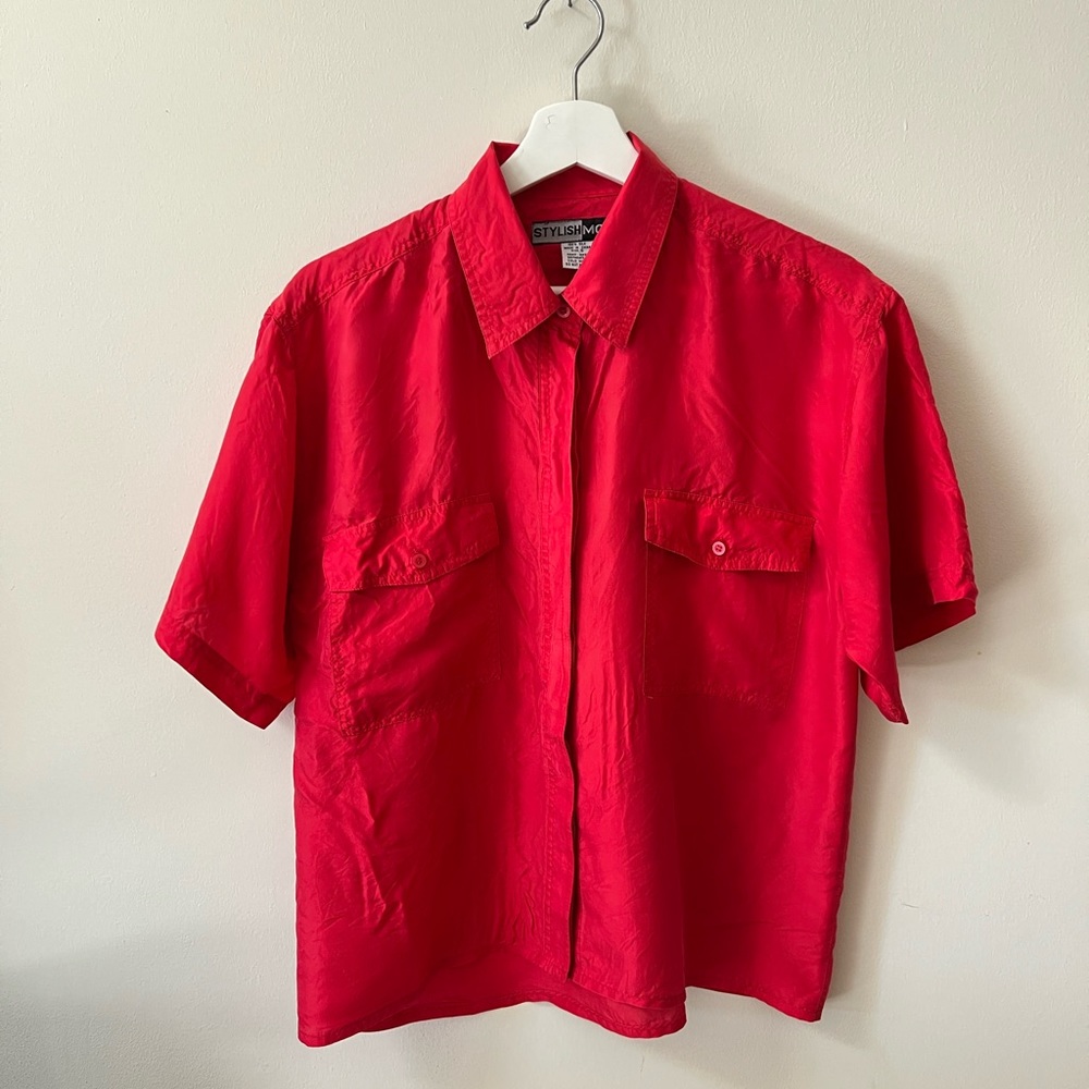 Vintage - silk button up